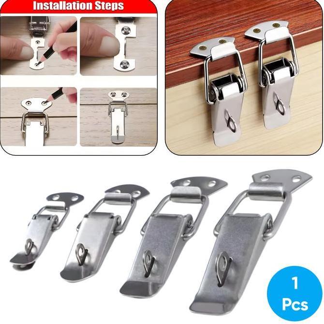 ZHAMBIRE Kaitan Peti Overval Grendel Koper Lemari Kecil Besar Stainless Steel dengan Lubang Gembok -