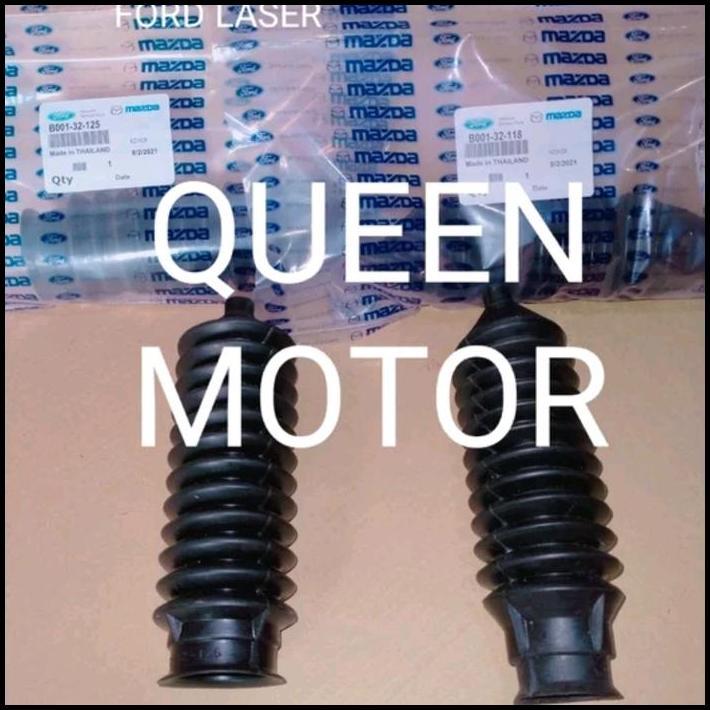 DISKON KARET BOOT RACK STEERING KARET RACK END LONG TIE ROD FORD LASER SET 