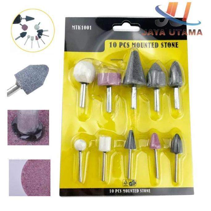 BZSDA Mounted Stone 10 Pcs Mata Bor Batu Asah / Batu Poles Oslo Porting Mata Tuner Set 10 pcs Batu O
