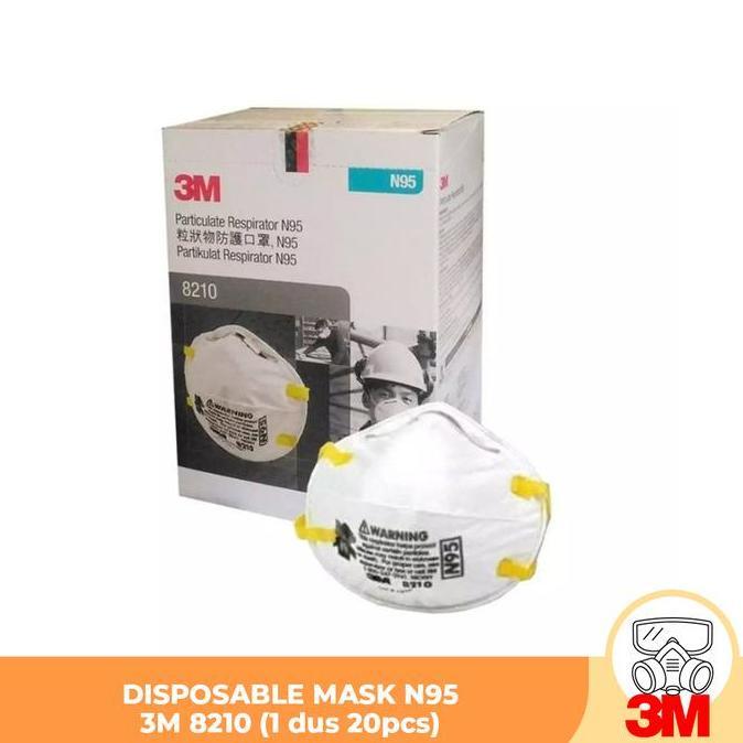 Masker N95 3M 8210 Disposable mask N95 Masker Isi 20 Pcs
