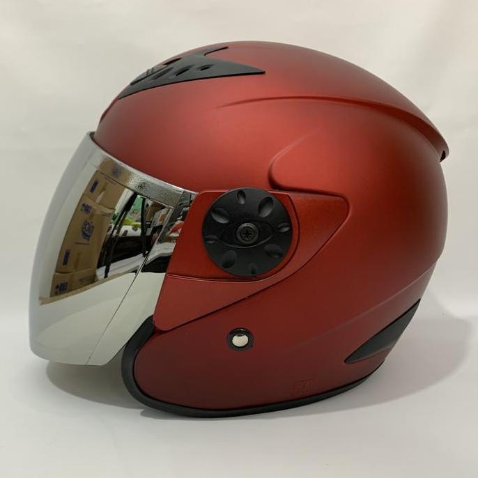 Helm Vision Merah Doff - Helmet SNI Dewasa BXP