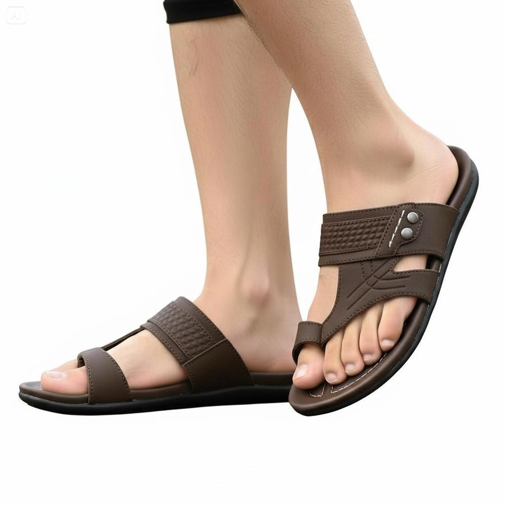 FREE ONGKIR SENDAL CARVIL PRIA MODEL JEPIT JEMPOL BAHAN KULIT SINTETIS SOL KARET SIZE 39-43 SENDAL L