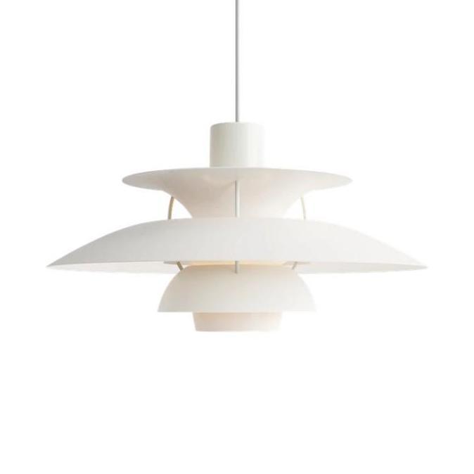 Lampu Gantung Minimalis Scandinavian Louis Poulsen Replica Ph5 White Putih Pendant Light Bonus Bohla