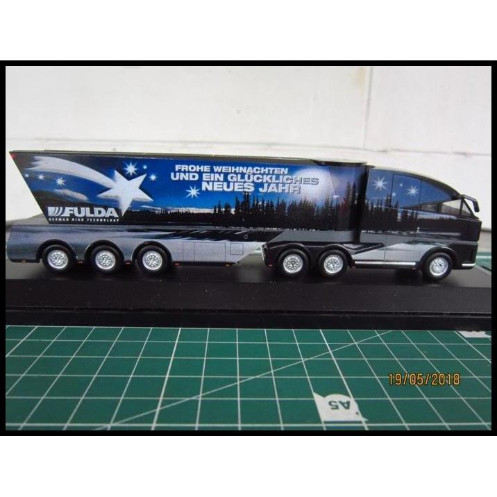 DISKON HERPA SKALA 1:87 MAN TRUCK MAN TRUCK HITAM FULDA COLLECTION 3 (FULCOL3) 