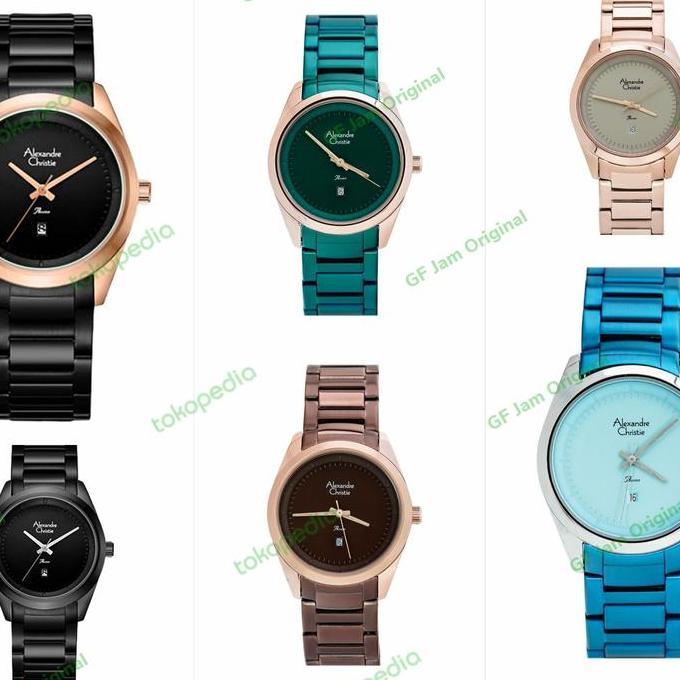ALEXANDRE CHRISTIE AC2952 AC 2952 JAM WANITA BLUE  ORIGINAL