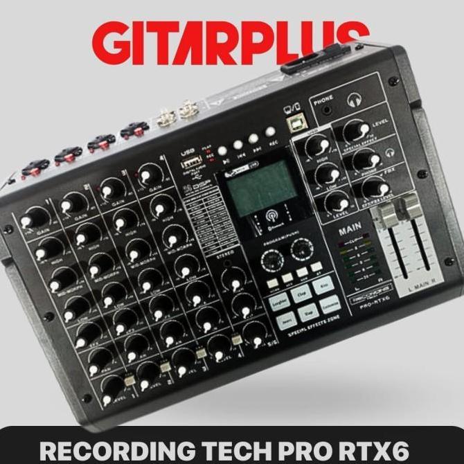 RECORDING TECH PRO RTX6 , USB AUDIO MIXER , RECORDING PODCAST STUDIO