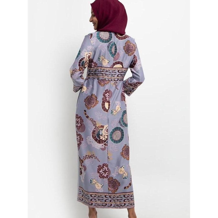 Arjuna Weda Gamis Batik Wanita Motif Azkiya - Bahan Semi Sutera | Resleting Belakang