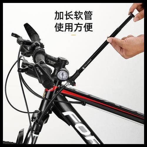 DISKON CYCLINGBOX POMPA ANGIN BAN SEPEDA PORTABLE 120PSI 1611 - BLACK 