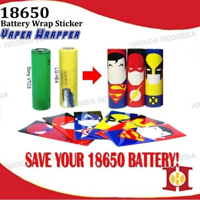 18650 Battery Wrap Sleeve PVC Plastik Cover Baterai Batere Batre ODB