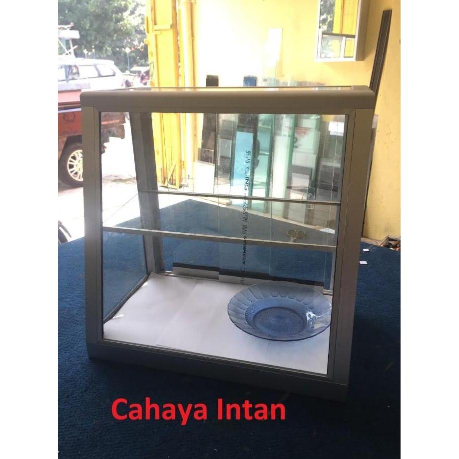 Etalase kaca aluminium untuk warteg, bakso, mie ayam