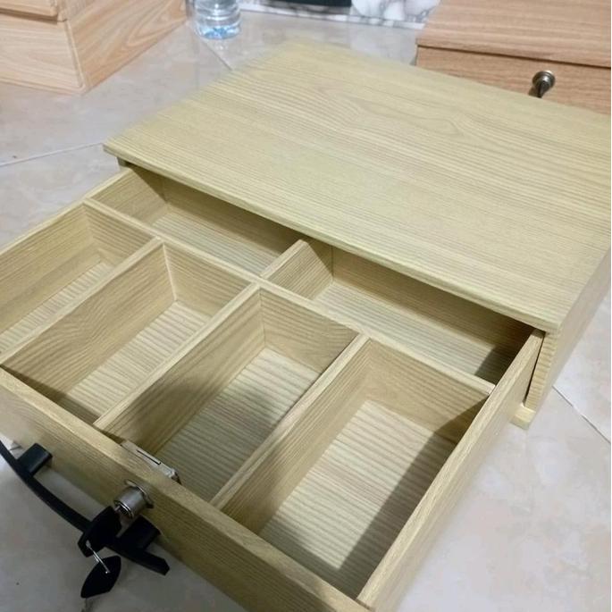 LACI SERBAGUNA SEKAT 6 LACI KASIR LACI BONUS KUNCI Furniture Kayu