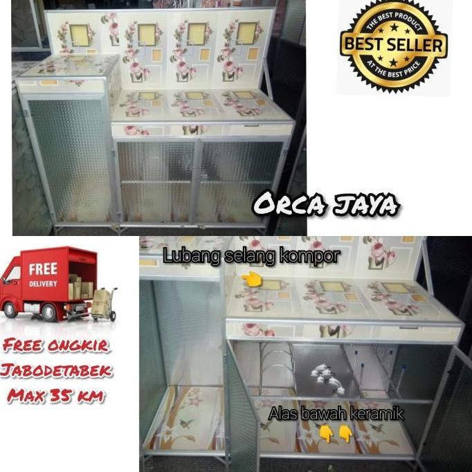 rak kompor magic com 3 pintu bawah keramik/rak kompor undak