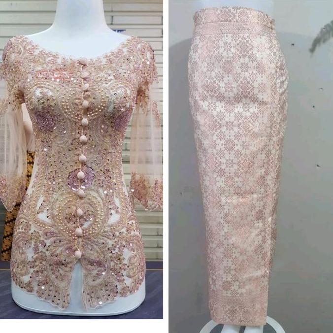 set kebaya payet model sabrina//kebaya payet tunangan//kebaya payet bali//kebaya payet kekinian//keb