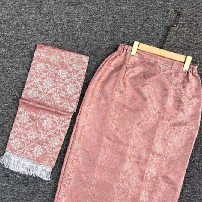 DMC 04-Rok songket span jadi dan selendang//set songket rok span dan selendang//rok span jadi pingga