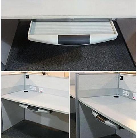 KEYBOARD TRAY REL LACI TEMPAT TATAKAN KEYBOARD MEJA KOMPUTER