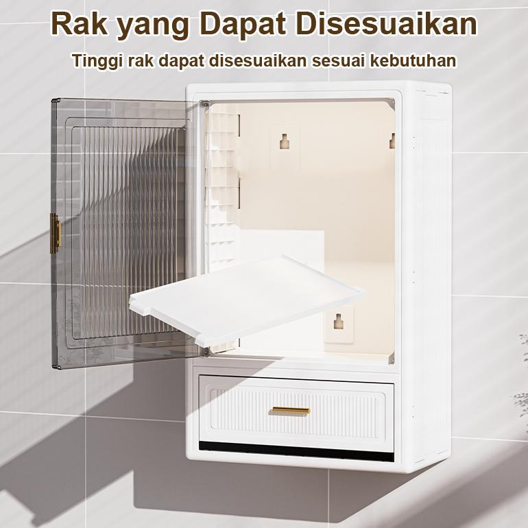 BESTPROMO Easy Choose Lemari Dinding Multifungsi Lemari Penyimpanan Kamar Mandi Transparan Rak Dindi