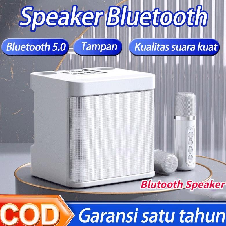 Terbaru Speaker Bluetooth  Karaoke 2Mic 1 Set Karaoke Speaker  Sound Bluetooth Super Bass Aktif Home