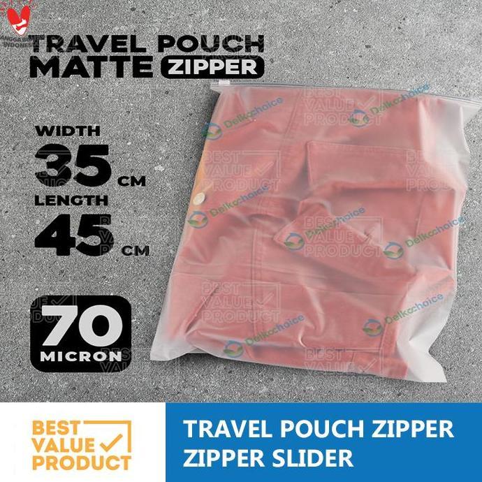 (Pack) Zipper Pouch Bag 35 X 45 Travel Pouch Storage Zipper Slider 35X45