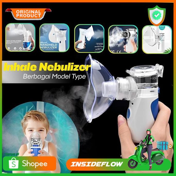 Portable Mesh Nebulizer Alat Bantu Uap Pernafasan Asma Pilek Oksigen