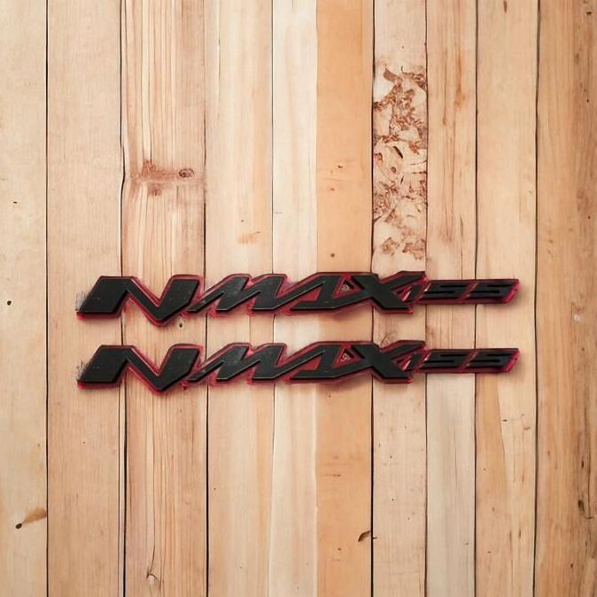 Emblem Logo Nmax 3D Timbul Bahan Kaca Akrilik - Hitam murah