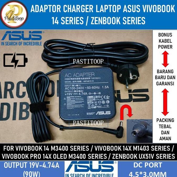 Adaptor Charger Asus vivobook 14 M3400Q 90w terbaru