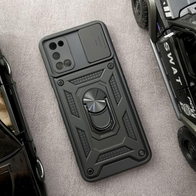 BestPromo Samsung A31 - Sgflip Army Militay Ring Flip Lens Armor Case Shockproof