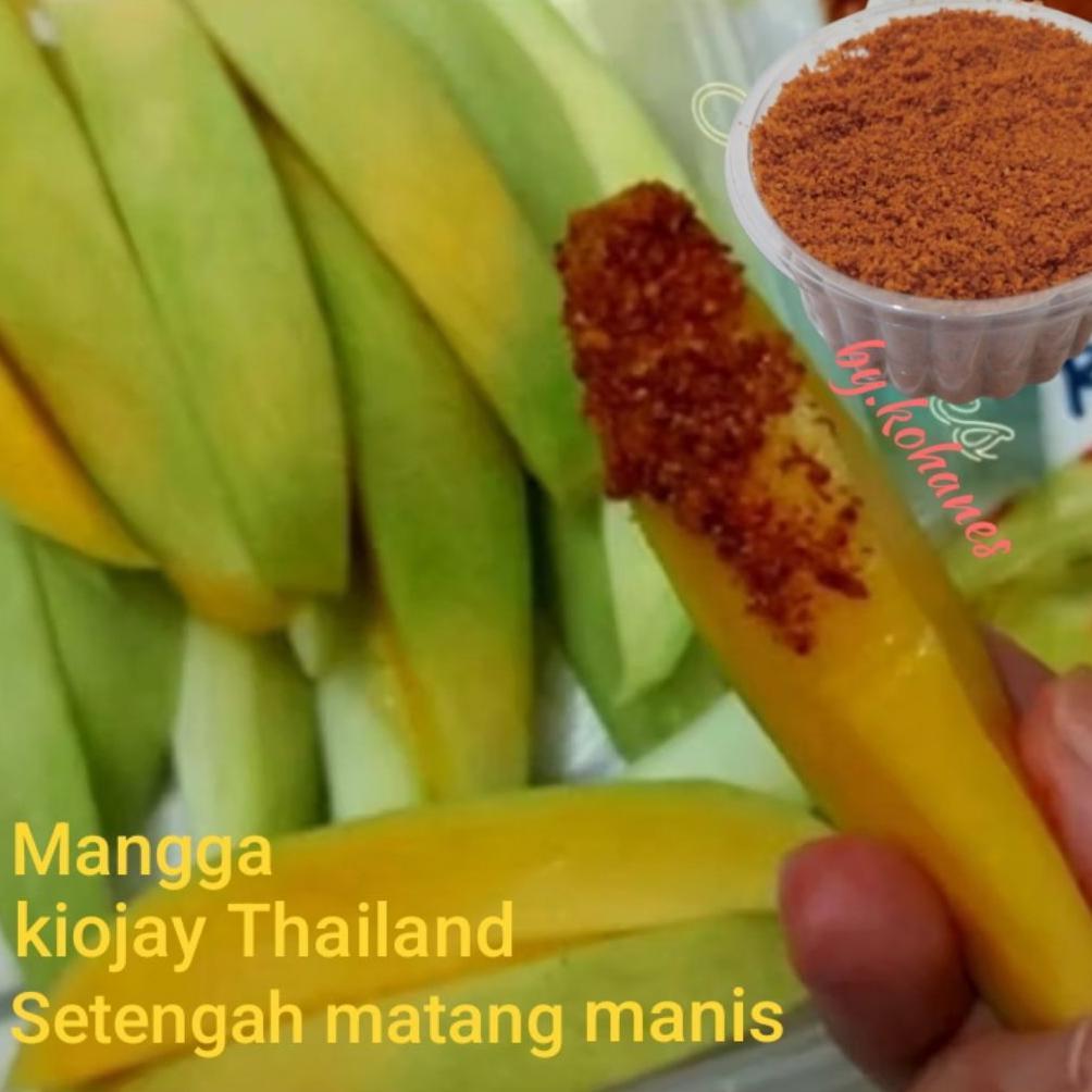 Terlaris RUJAK MANGGA KIOJAY THAILAND MANIS ( SETENGAH MATANG) 500 GR FREE BUMBU BANGKOK