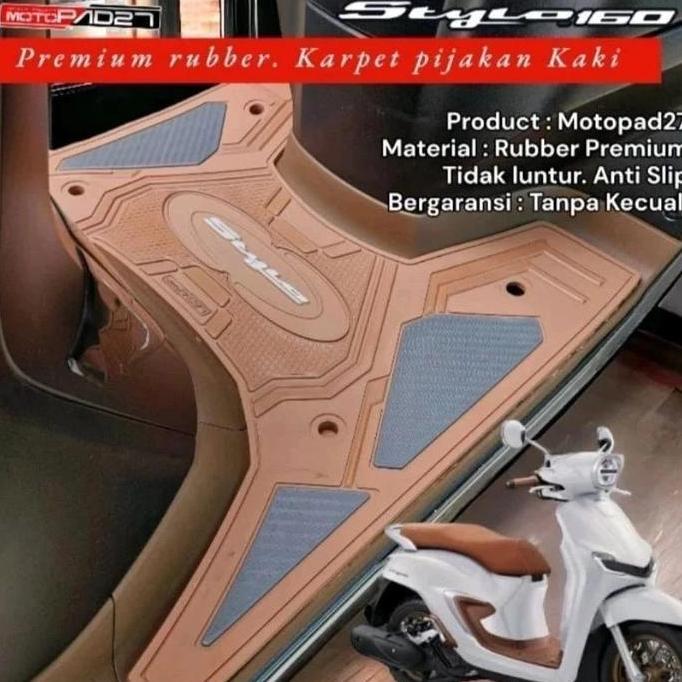 Karpet Motor Stylo Karpet Motor Stylo 160 Alas Kaki Rubber