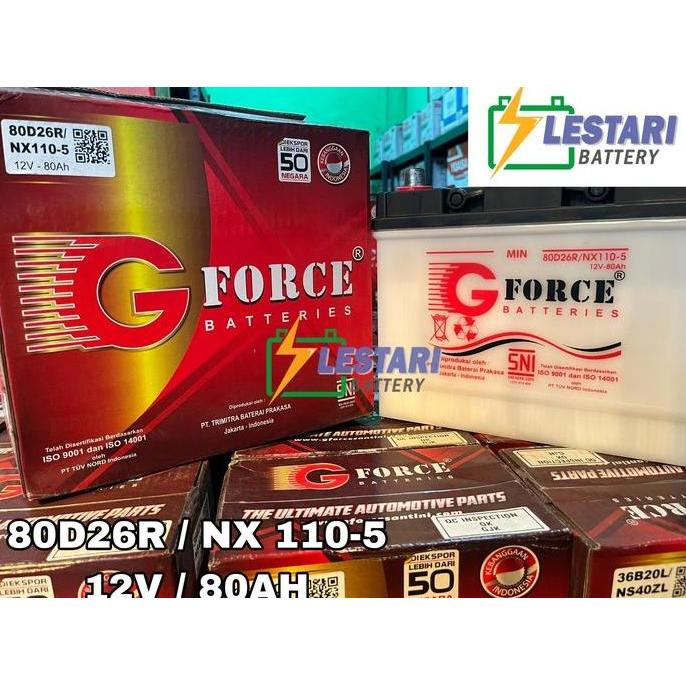 NEW Aki Basah Conventional G FORCE 80D26R / NX110-5 / NX 110-5