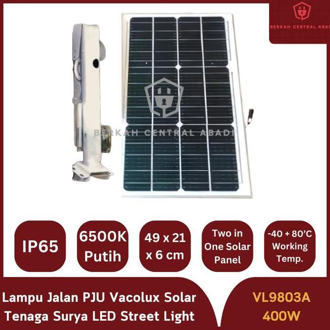 Lampu Jalan PJU Solar Vacolux 400 Watt LED Street Light Tenaga Surya VL9803A