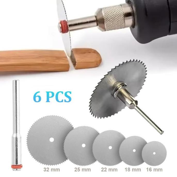 BAIAVY 6Pcs Mata Bor Gergaji Mini 16 18 22 25 32 mm Drill Bit Saw Blade Potong Kayu Plastik Aluminiu