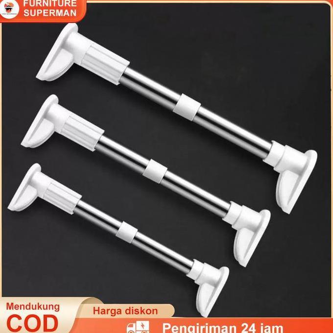 BAIAVY Tiang Jemuran Baju Gantungan/Tiang Hordeng Fleksibel Tiang/Tiang Pipa Kamar Mandi/Tiang Gorde