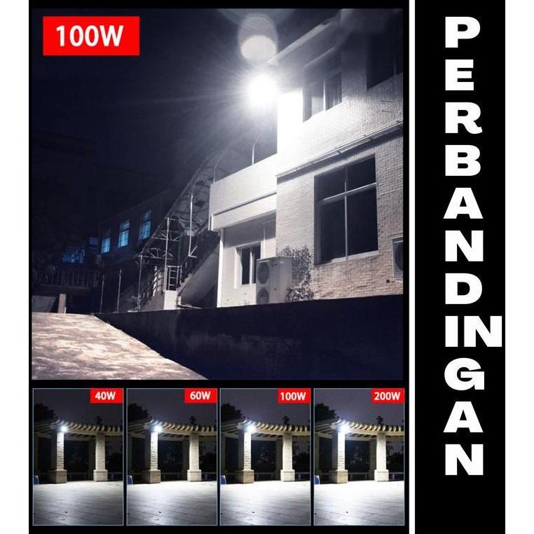 lampu Solar 100W Cahaya Putih IP67 Water Resistance Battery 6000mAh SUNPRO S-100 ORI | lampU SOROT S