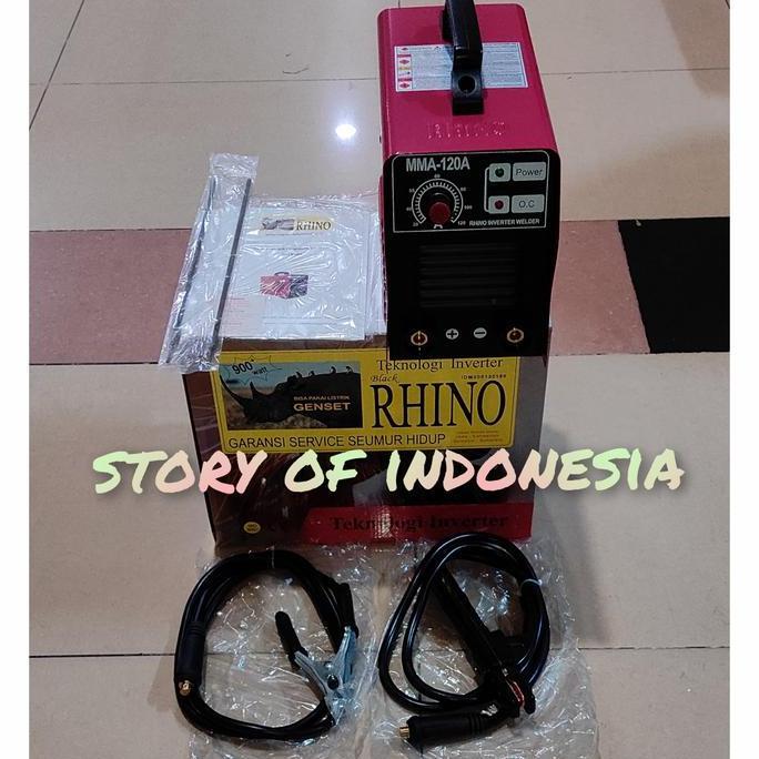 Ready Mesin Las Listrik MMA RHINO 120 Ampere 900 Watt Travo Las Merah Trafo