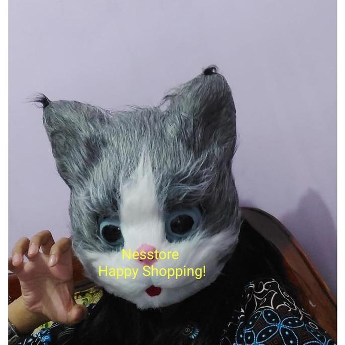 Topeng Kucing Lucu Cute Cat Halloween Cosplay