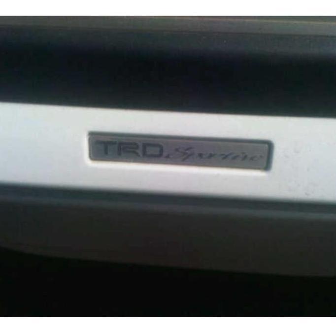 Emblem TRD sportivo lips spoiler plat aluminium Toyota Yaris, Fortuner, Rush