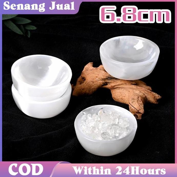 AWAYESH Crystalmine Selenite Bowl Marocco Natural Selenite Bowl