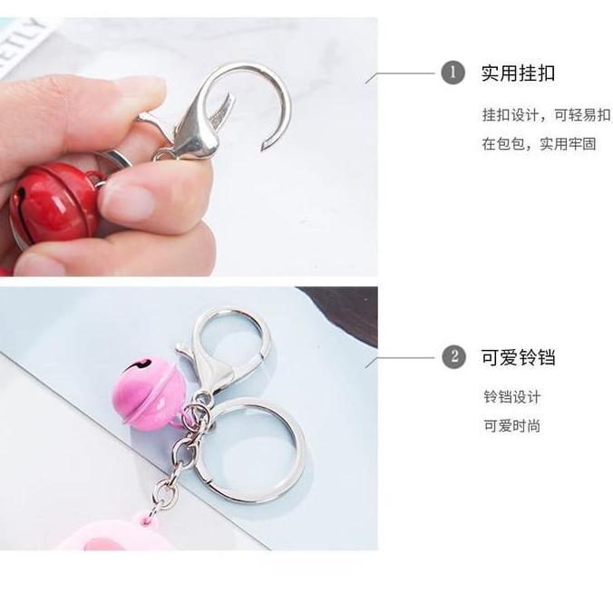 KCPW gantungan kunci paw kucing keychain aksesoris tas bell lonceng