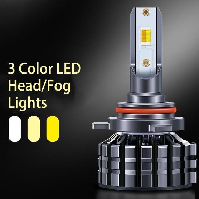 BAIAVY Lampu LED 3 Warna K7 12000 Lumens H4 / H7 / H8 H11 / 9006 / 9005 / 9012 CSP 3570 Headlight / 