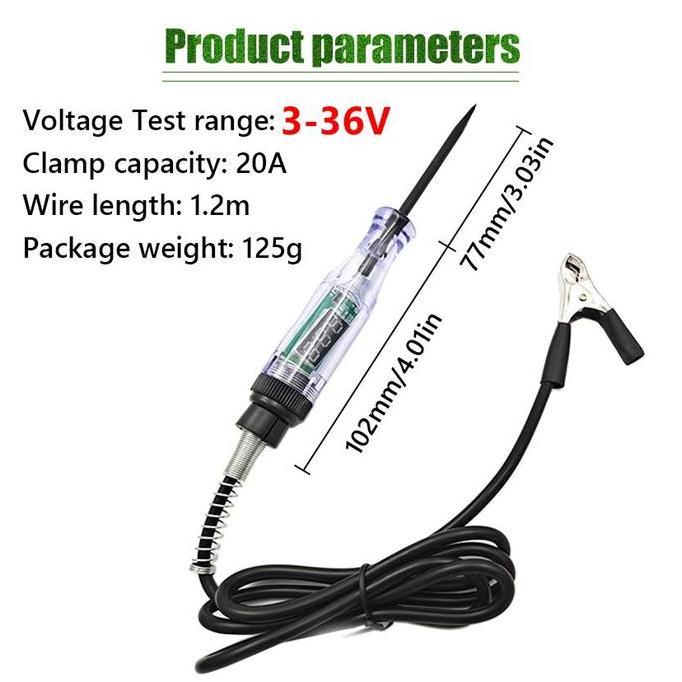 BAIAVY Tespen Digital DC Test Pen 12v Taspen DC Tespen Alat Test Pen Tes Pen Tester Deteksi Arus Lis