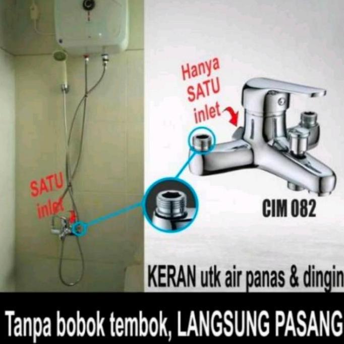 KRAN AIR PANAS DINGIN INSTANT TANPA BOBOK TEMBOK / Keran Bathub Mixer terlaris