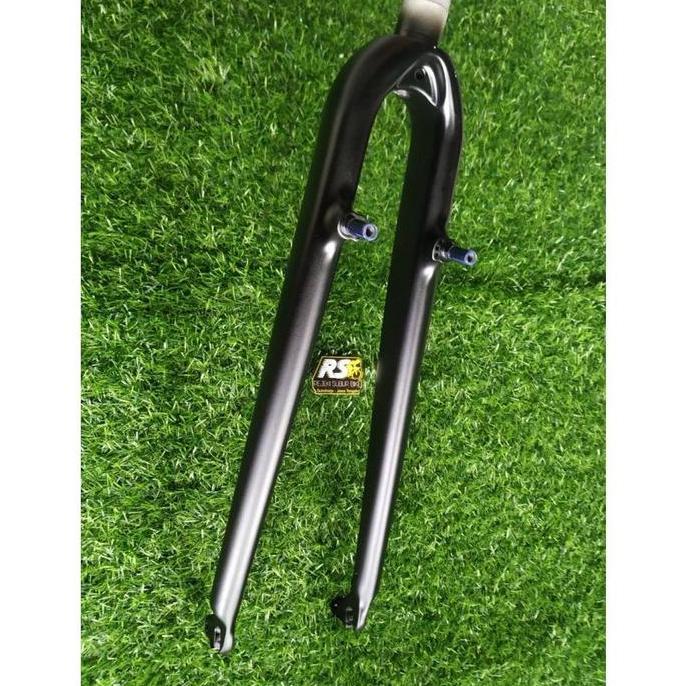 FORK RIGID 700C CARBON ALLOY RINGAN OVERSIZE U BRAKE PIVOT V BRAKE ORIGINAL DAN TERPERCAYA