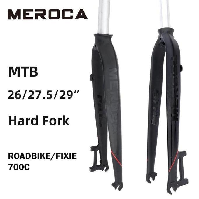 MEROCA M05 FORK RIGID DISC BRAKE SEPEDA MTB 26 27.5 29 INCH ROADBIKE 700C ALLOY ORIGINAL DAN TERPERC