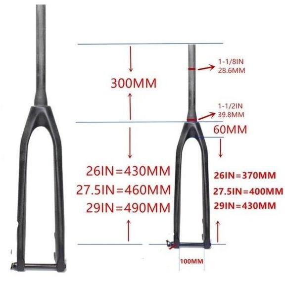 FORK RIGID CARBON TAPER TA FORK CARBON THRU AXLE TAPERED MTB ROADBIKE ORIGINAL DAN TERPERCAYA