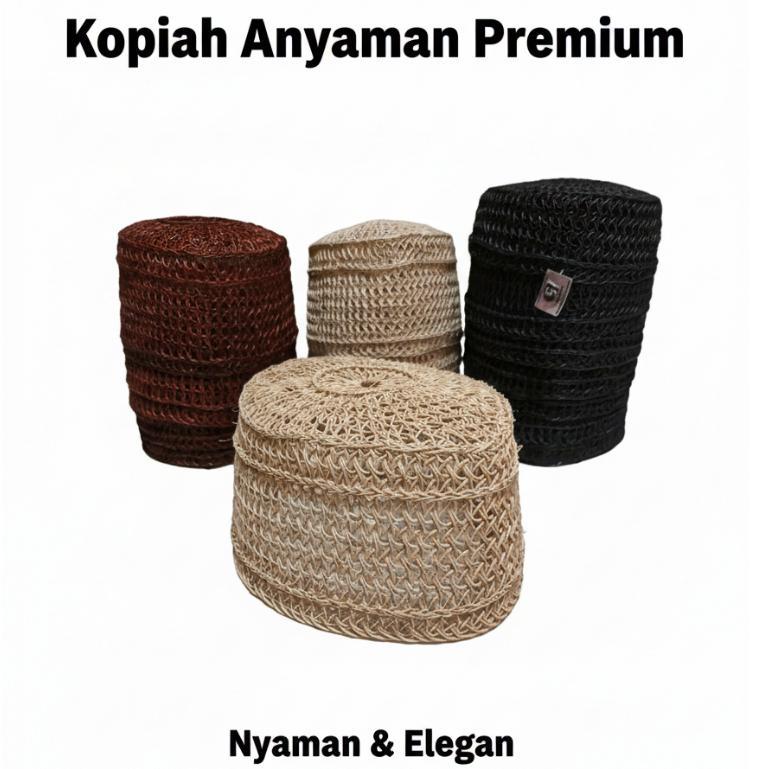 Peci Kopiah Rotan Akar Jangang Kalimantan Resam