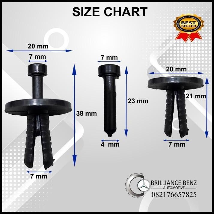 TERBARU KLIP KANCING CENGKEH AIR FILTER BMW SERI 3 / 5 / 7 UNIVERSAL CLIP TRIM