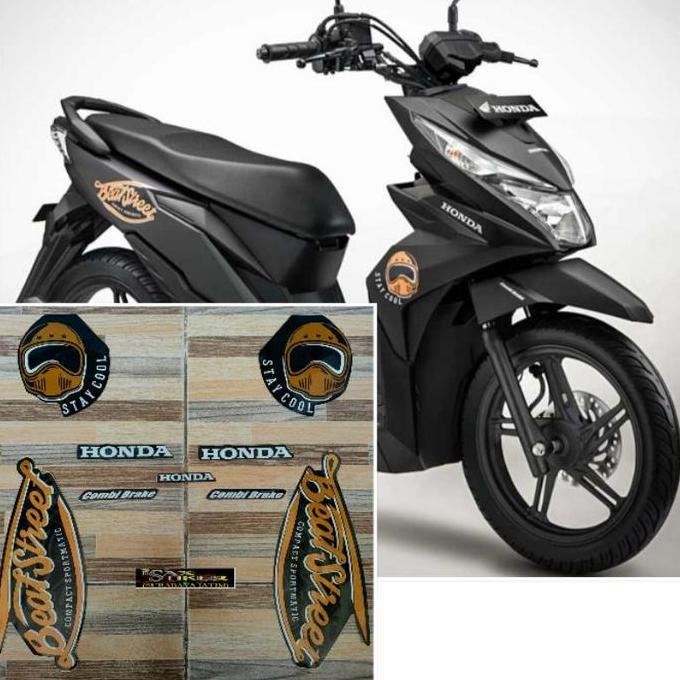 Promo striping original Honda beat street hitam dof tahun 2019 Diskon