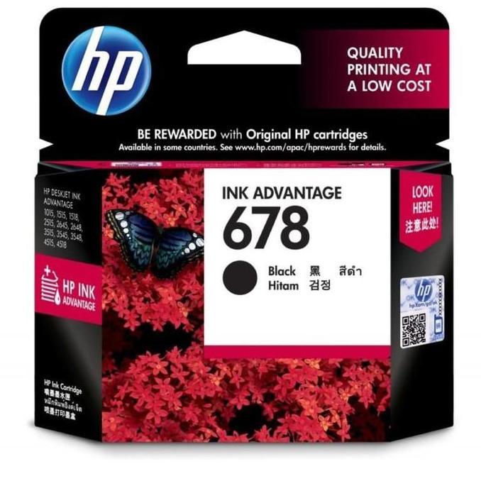 Tinta HP 678 Black HP678 HP678B 678B Original Ink Advantage Cartridge