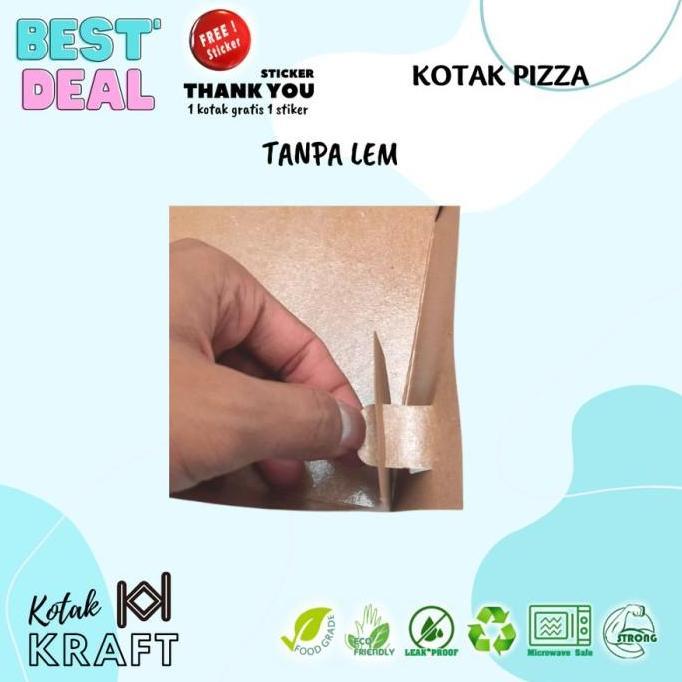 Box Pizza Mini Kraft Laminasi, Packaging Souvenir, Dus Donat MIni
