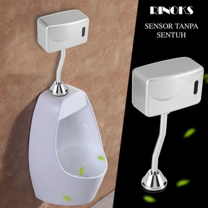 RINOKS Urinoir sensor flush otomatis bilas KM-603 DC silver